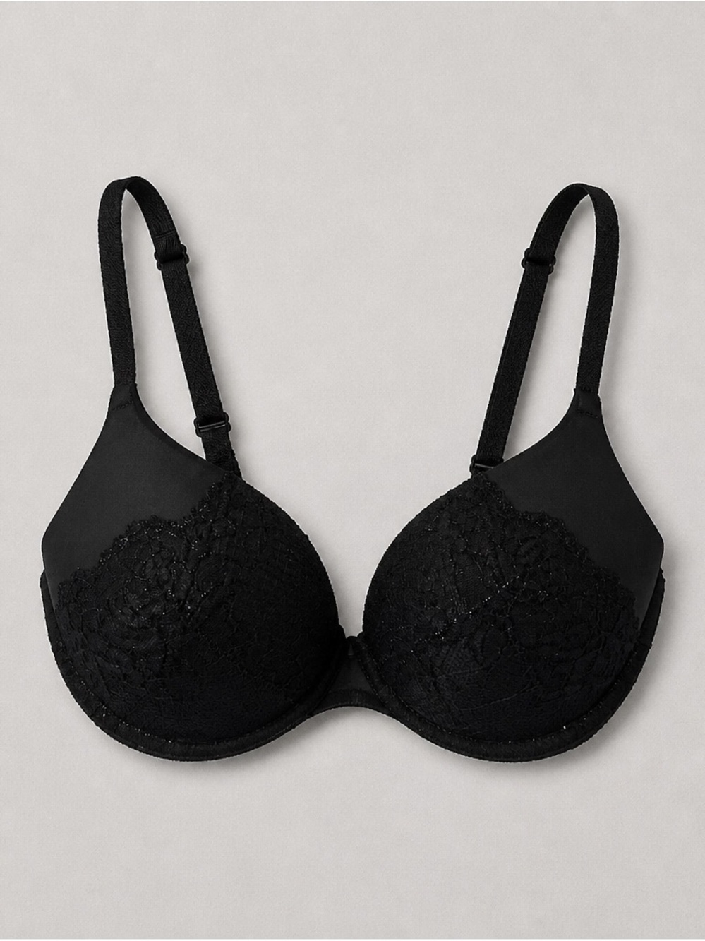 Hello Sugar Black Lace Underwire Push up Bra - Women 32B